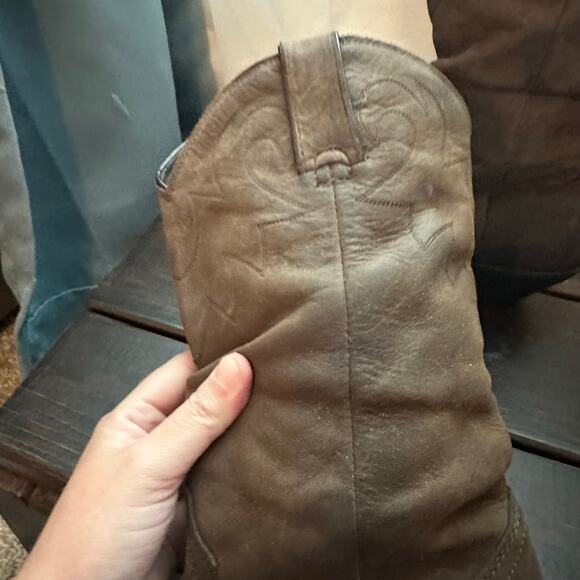 Durango RD542 Womens Dark Tan Leather 11" Slouch Pull On Western Boots Size 6.5 - Picture 5 of 11